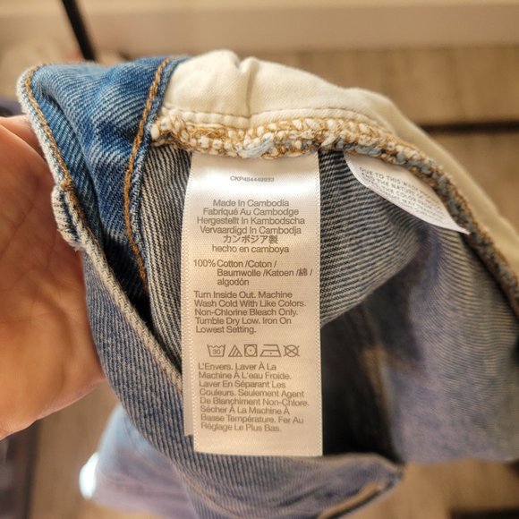 Madewell Relaxed Denim Shorts Button Fly Ripped Edition MC641 sz 29 - Picture 6 of 7